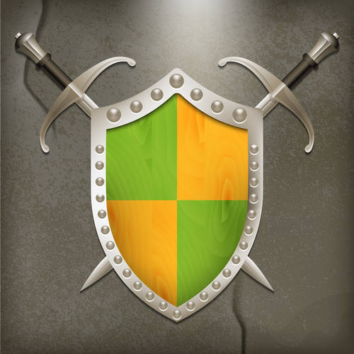 A set of double-edged swords medieval shield - Forex Training Group
